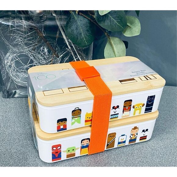 Disney Unified Bento Box Lunch Snack Containers 100 Years - Picture 1 of 6